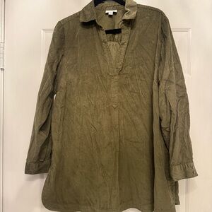 J.Jill corduroy Olive Green Long Sleeve Tunic XL EUC
